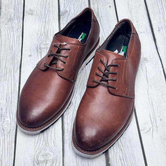 SR MAX Men's Brown Beaufort MaxTRAX Soft Toe Dress Shoe Slip Rest. Size 11.5 - Picture 3 of 8